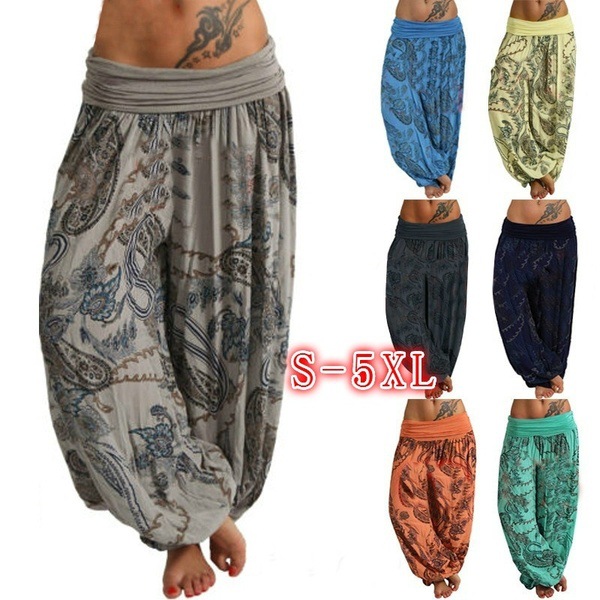 Ethnic Wear In Fashion - Pantalon large à imprimé numérique d'été,