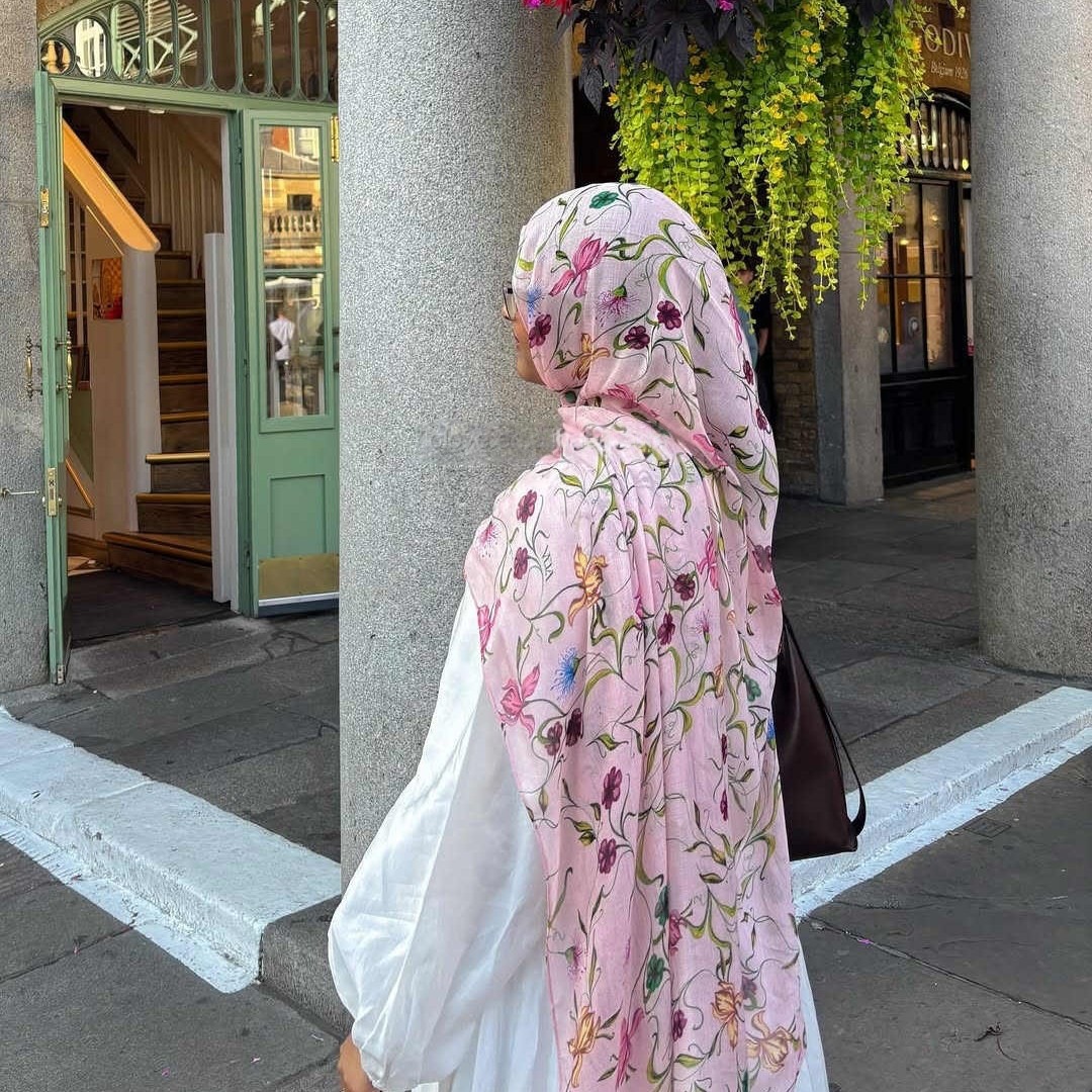 Go Ethnic Fashion - Dames bohème Floral aquarelle Hijab Ramadan