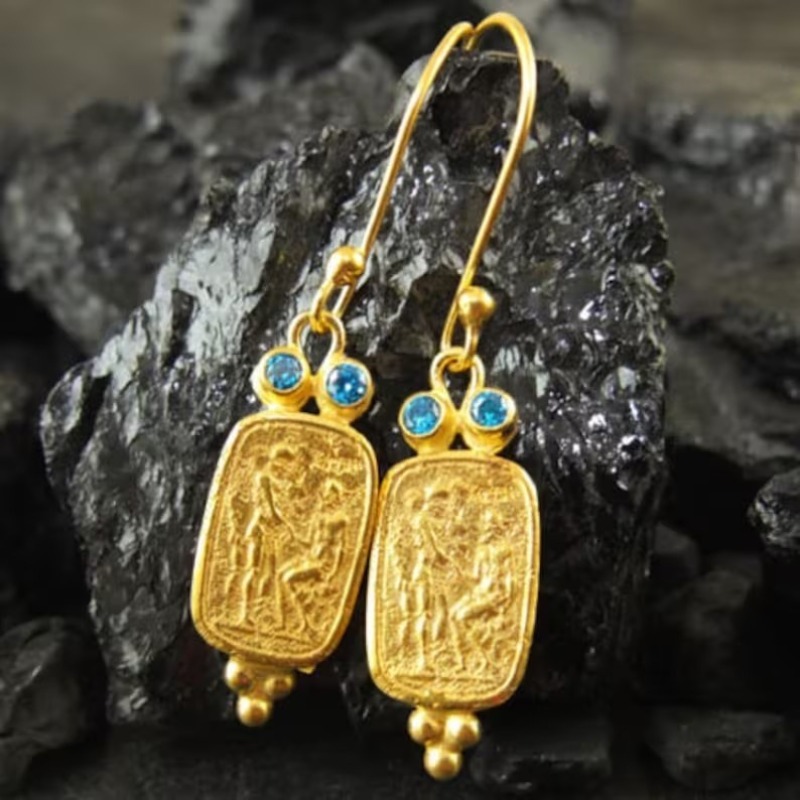 Ethnic Wear In Fashion - Boucles d'oreilles pendantes vintage pour femme,