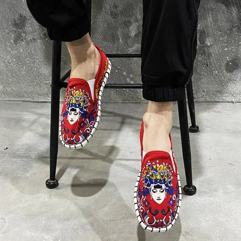 Ethnic Fashion For Men - Style ethnique chaussures en toile brodées