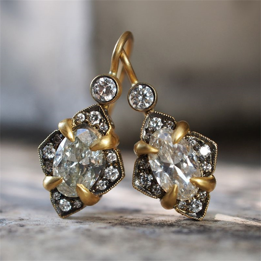Ethnic Wear In Fashion - Boucles d'oreilles pendantes vintage incrustées de