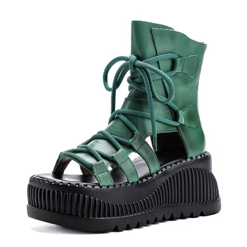 Bottines ethniques en cuir vér - Ethnic Fashion In avis et prix