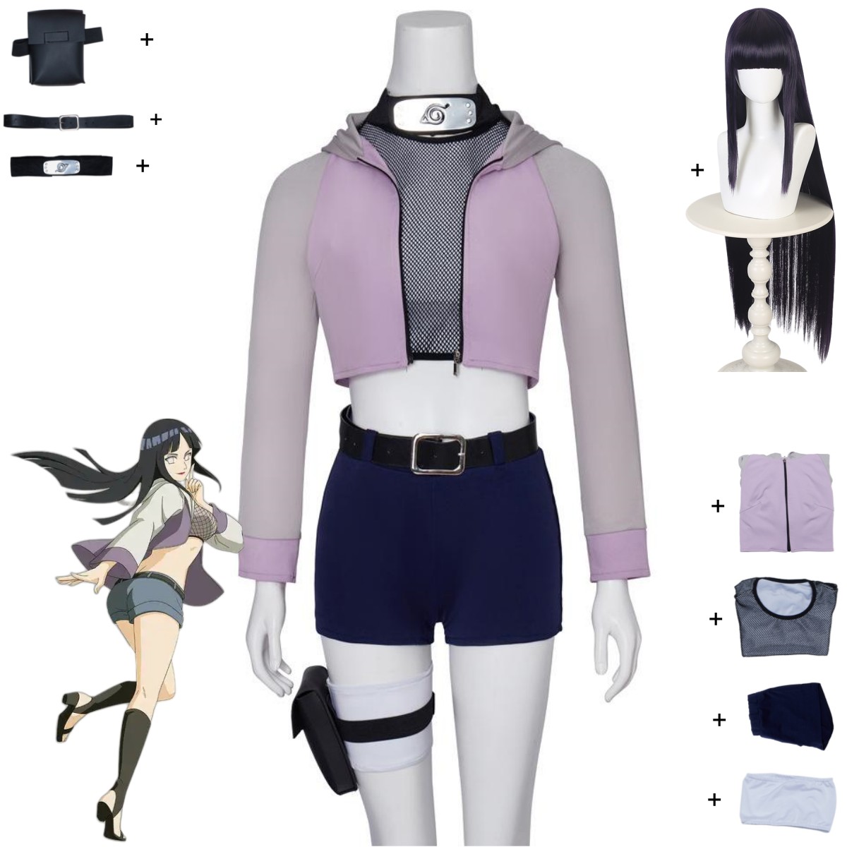 Anime Hyuga Hinata Cosplay Cos - Ethnic Outfit avis et prix