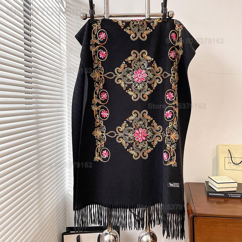 Châle Pashmina Vintage Ethniqu - Go Ethnic Fashion avis et prix