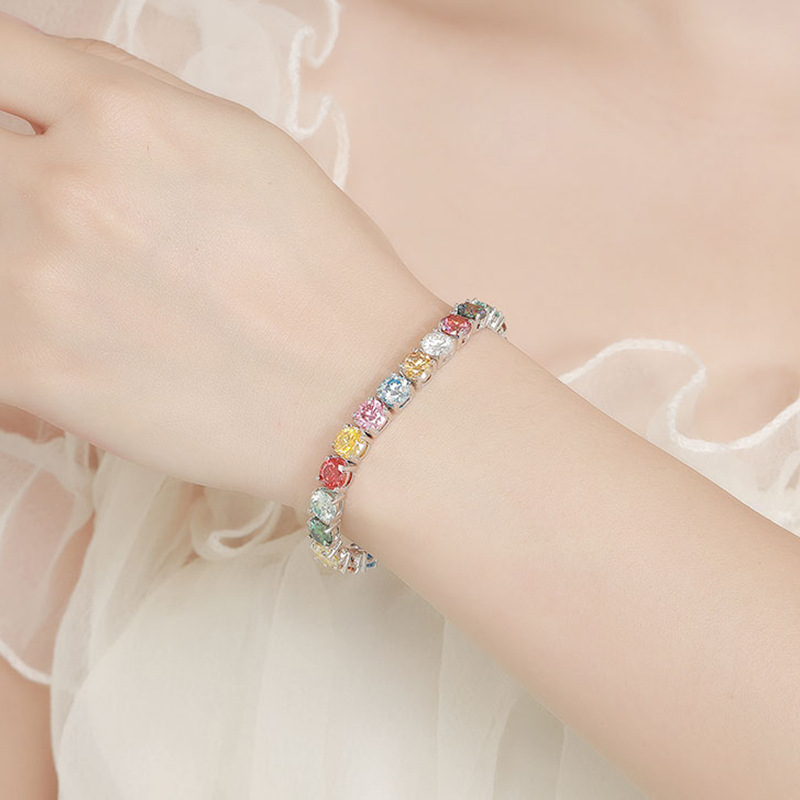 Bracelet en moissanite couleur - Ethnic Wear In Fashion avis et prix