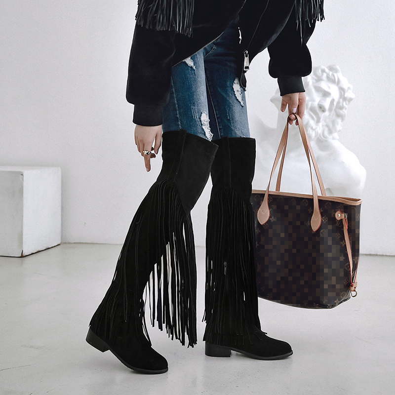 Bottes longues plates pour fem - Ethnic Fashion In avis et prix