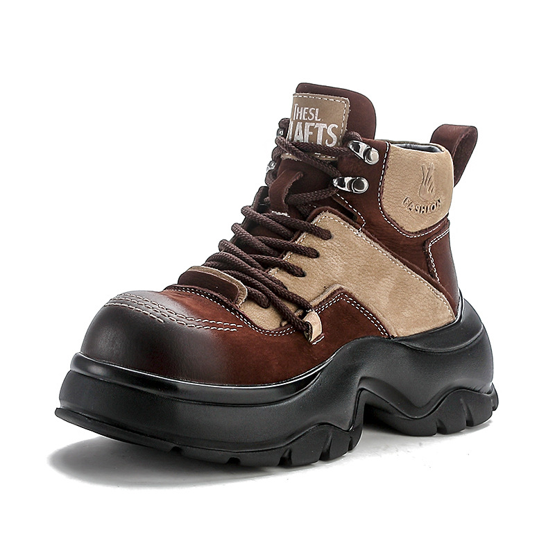 Bottines compensées en cuir vé - Ethnic Fashion In avis et prix